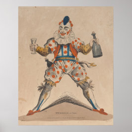 Póster Sr. Grimaldi como Joey el Payaso 1822