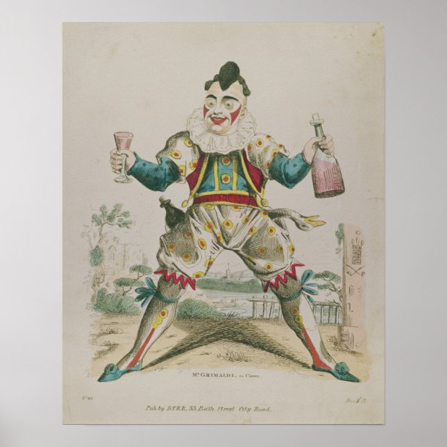 Póster Sr. Grimaldi como Payaso (Frente)