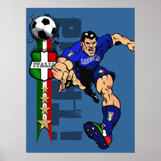 Póster Sr. Italiano Stallion Forza Azzurri Italia regalo 