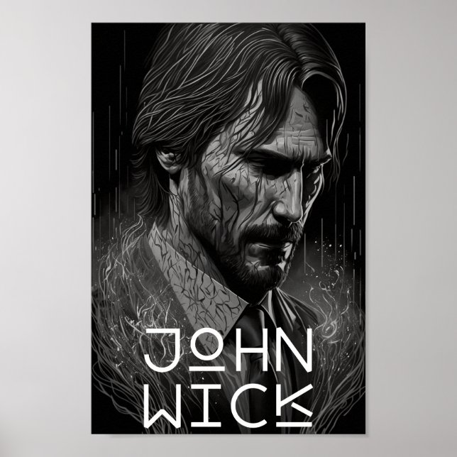 Póster sr. John Wick - Estilo oscuro (Frente)