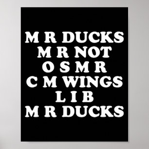 Póster Sr M R Patos T, Amante de Patos Divertidos, Cita d