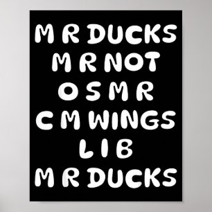Póster Sr Patos Sr No Osar Cm Alas Pato Divertido