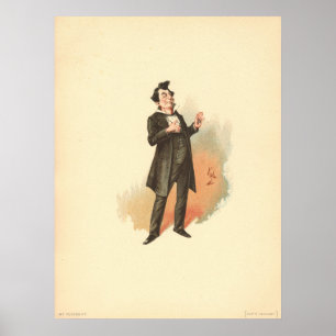 Póster Sr. Pecksniff por Kyd - Martin Chuzzlewit de Dicke
