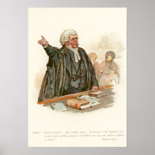 Póster Sr. Perker de los papeles de Pickwick de Charles