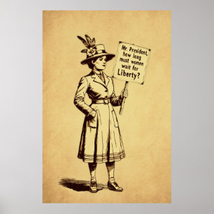 Póster Sr. Presidente Vintage Suffragette Art