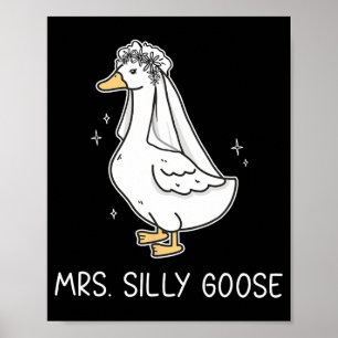 Póster Sr. Silly Goose y Sra. Silly Goose Pareja Matchi