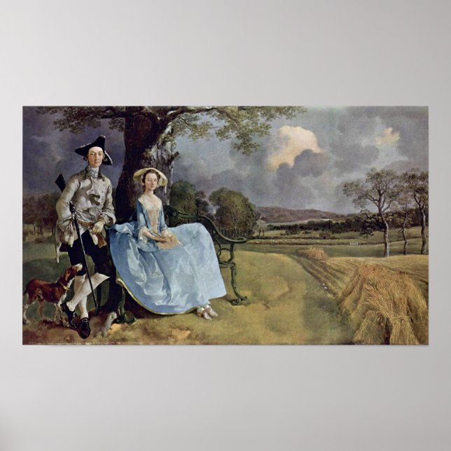 Póster Sr. y Sra. Andrews por Thomas Gainsborough (Frente)
