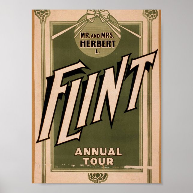 Póster Sr. y Sra. Herbert L. Flint, "Anual Tour" Retro (Frente)