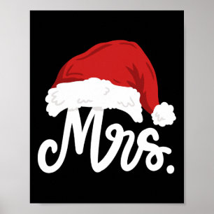 Póster Sr. y Sra. Santa Claus Parejas Navidades