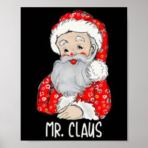 Póster Sr. y Sra. Santa Claus Parejas Navidades coinciden