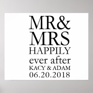 Póster Sr y Sra Sign