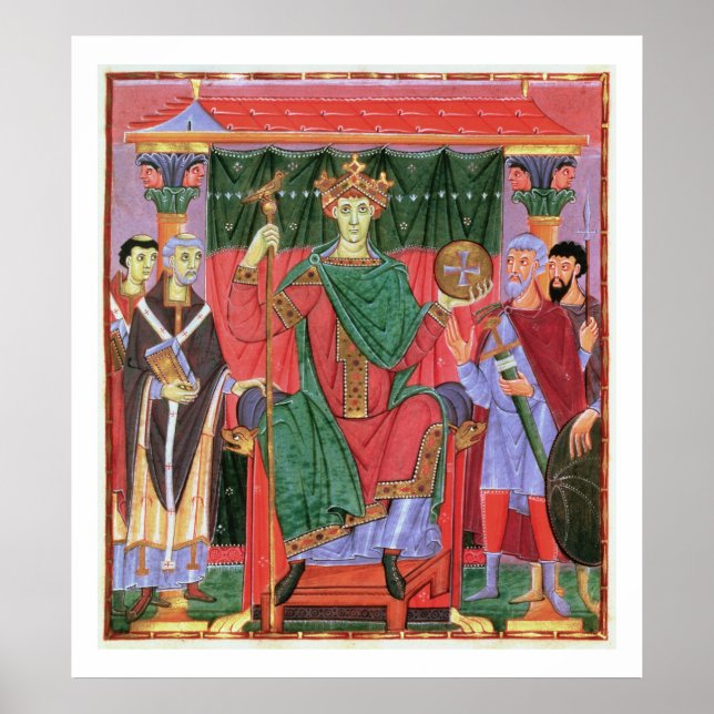 Póster Sra. Cim.4453 f.42r Sacro emperador romano Otto II (Frente)