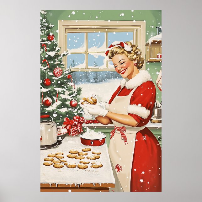 Póster Sra. Claus Holiday Baking Delight (Frente)