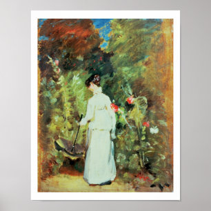 Póster Sra. Constable en su jardín