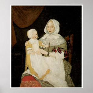 Póster Sra. Elizabeth Freake & Baby Mary C 1671-74