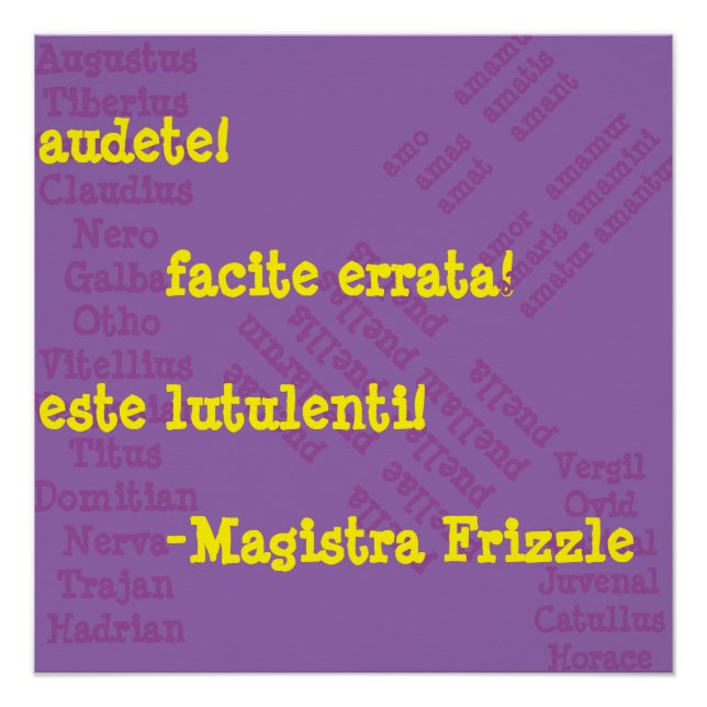 Póster Sra. Frizzle in Latin (Anverso)