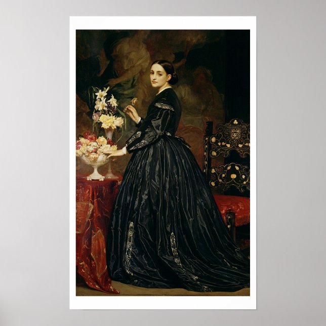 Póster Sra. James Guthrie, c.1864-5 (aceite sobre lienzo) (Frente)