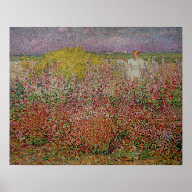 Póster Sra. Russell entre las flores de la isla Belle (Frente)