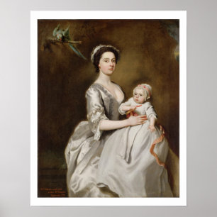 Póster Sra. Sharpe y niño, 1731 (aceite sobre lienzo)