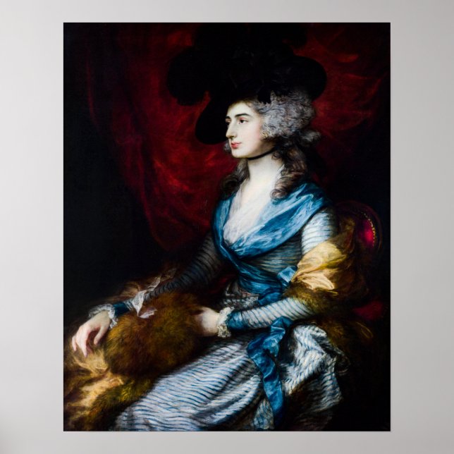 Póster Sra. Siddons por Thomas Gainsborough (Frente)