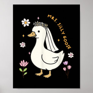 Póster Sra. Silly Goose Bride Para Ser Boda Bride Groom M