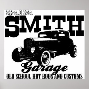 Póster Sra. Smith Hot-Rod Garage
