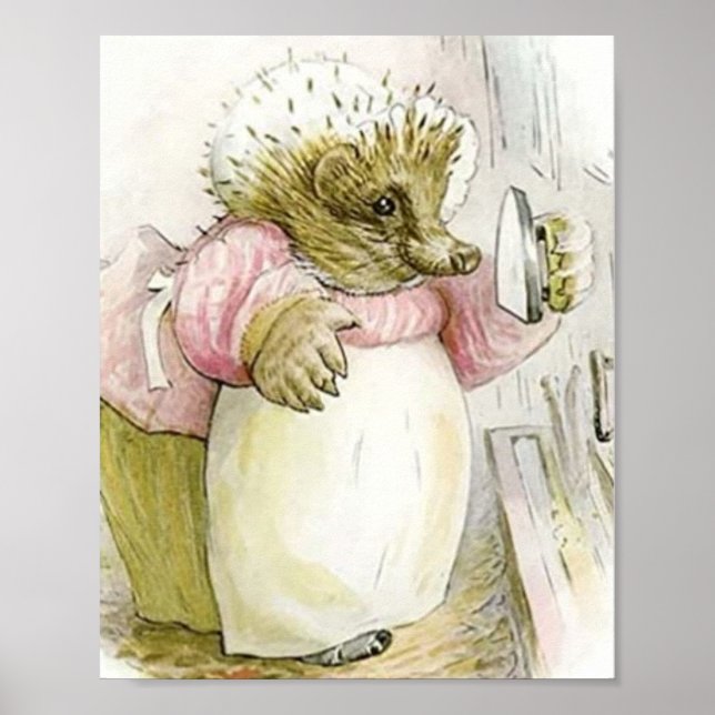 Póster Sra. Tiggywinkle Beatrix Potter (Frente)