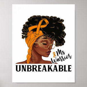 Póster Sra. Warrior, inquebrantable mujer negra, toma con