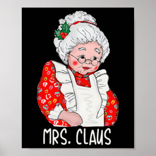 Póster Sra. y Sr. Santa Claus Parejas Navidades coinciden