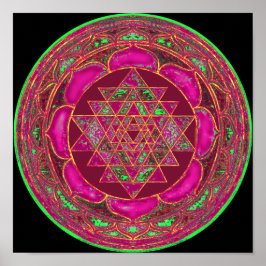 Póster Sri Lakshmi Yantra Mandala