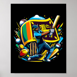 Póster Sri Lanka Cricket Jersey de Cricket de Sri Lanka 1