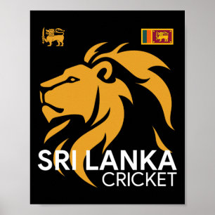 Póster Sri Lanka Cricket Perfecto para los fanáticos del
