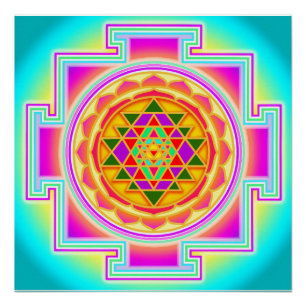 Póster Sri Yantra Geometría Sagrada