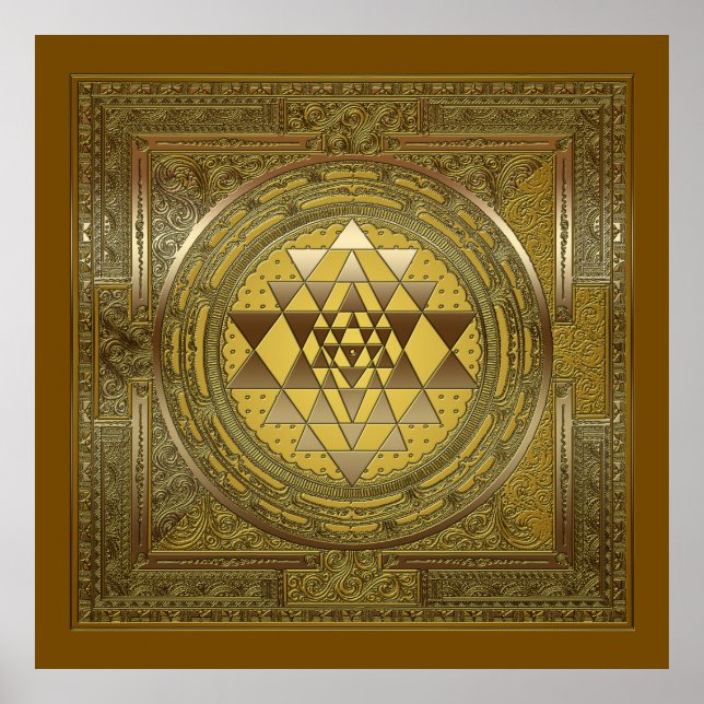 Póster Sri Yantra Gold - Poster (Frente)