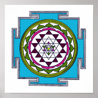 Póster Sri Yantra Print