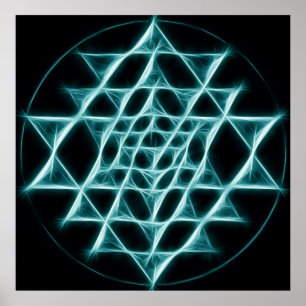 Póster Sri Yantra - Web de luz