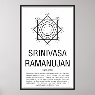 Póster Srinivasa Ramanujan