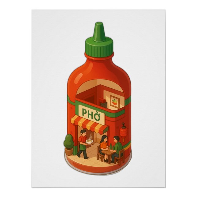 Póster Sriracha Pho Shop (Anverso)