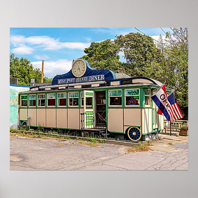 Póster Srta. Port Henry Diner, Port Henry, Nueva York (Frente)
