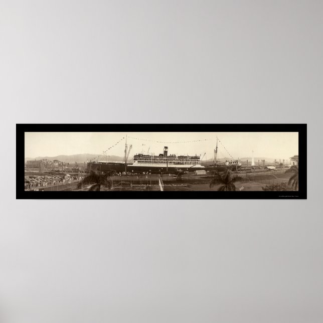 Póster SS Ancón En Panamá Foto 1939 (Frente)