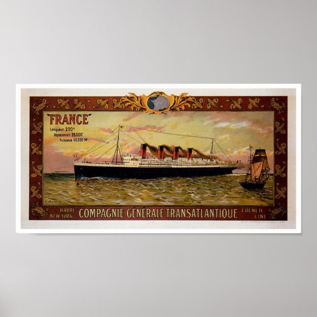 Póster ss Francia de 1912 (Frente)