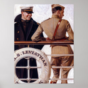 Póster SS Leviatán, 1918 por Joseph Christian Leyendecker