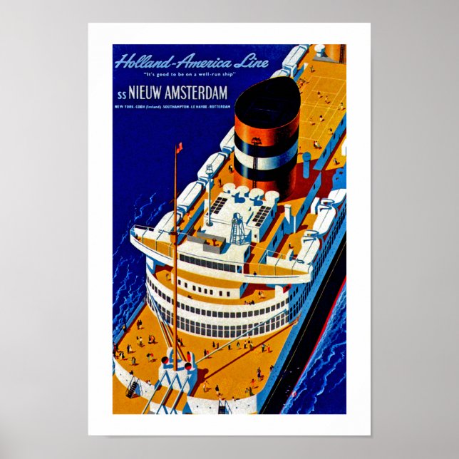 Póster SS Nieuw Amsterdam (Frente)