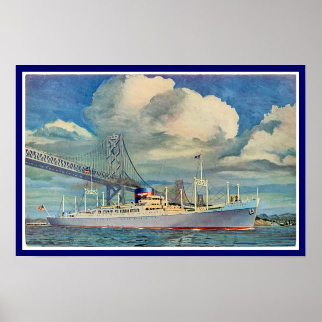 Póster SS Presidente Hoover (Frente)