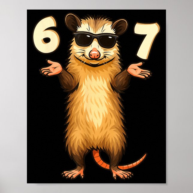 Póster Ssum 67 Hand Motion Meme Funny Kids Teens Gen Alph (Frente)