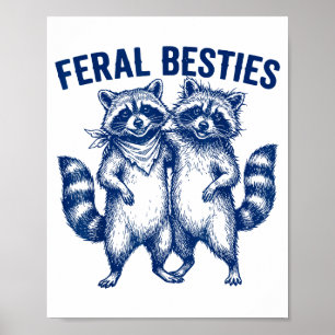 Póster Ssum Feral Ies Amigas Parejas Gemelas Divertidas B