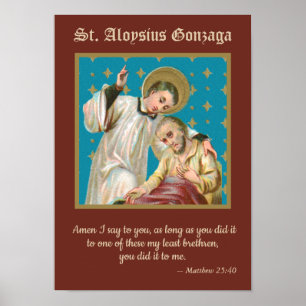 Póster St. Aloysius & Plague Victim (M 006)