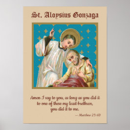 Póster St. Aloysius & Plague Victim (M 006)