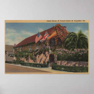 Póster St. Augustine, FL - Vista de San Francisco