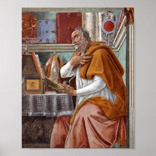 Póster St Augustine In His Cell 1480 By Sandro Botticelli